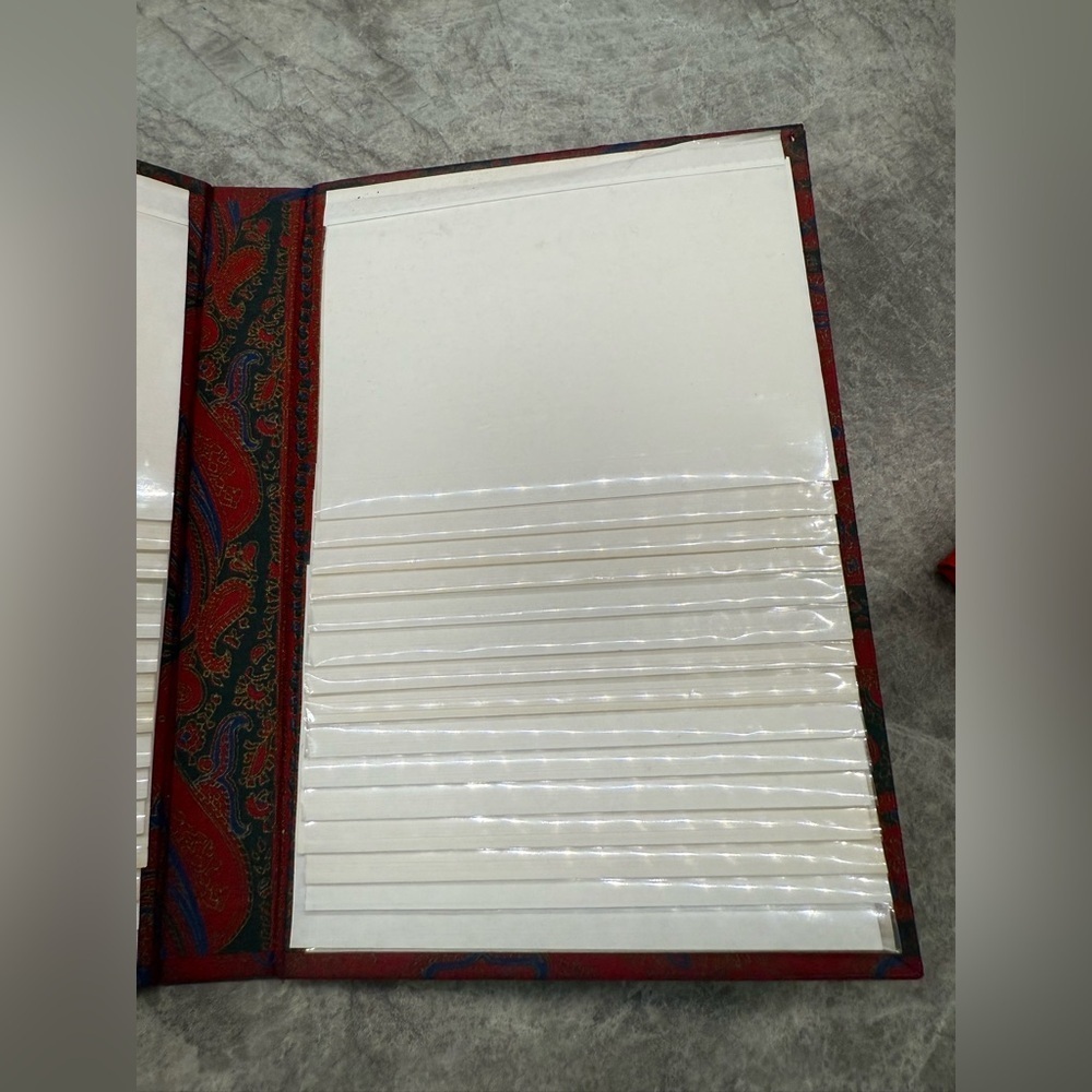 Vintage 80’s Christmas Santa paisley Folk art photo album/recipe card holder EC - Picture 6 of 6
